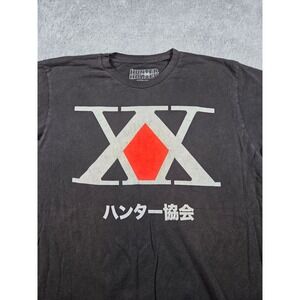 Hunter x Hunter Association Logo Graphic T-Shirt Mens Black Anime Tee